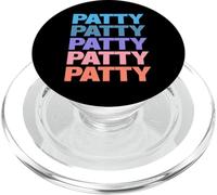 Funny Modern Repeated Text Design First Name Patty PopSockets PopGrip pour MagSafe