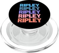 Funny Modern Repeated Text Design First Name Ripley PopSockets PopGrip pour MagSafe