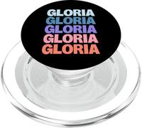 Funny Modern Repeated Text Design Gloria PopSockets PopGrip pour MagSafe