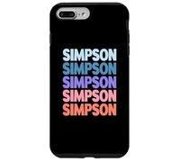 Funny Modern Repeated Text Design Last Name Simpson Coque pour iPhone 7 Plus/8 Plus