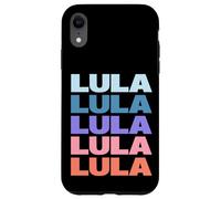 Funny Modern Repeated Text Design Lula Coque pour iPhone XR