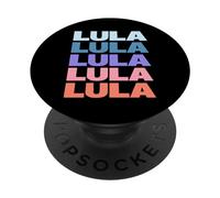 Funny Modern Repeated Text Design Lula PopSockets PopGrip Adhésif