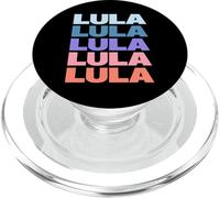 Funny Modern Repeated Text Design Lula PopSockets PopGrip pour MagSafe