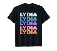 Funny Modern Repeated Text Design Lydia T-Shirt