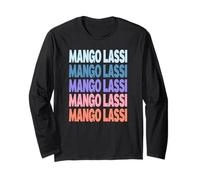 Funny Modern Repeated Text Design Mango Lassi Manche Longue