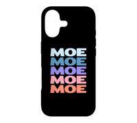 Funny Modern Repeated Text Design Moe Coque pour iPhone 17