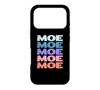 Funny Modern Repeated Text Design Moe Coque pour iPhone 17 Pro