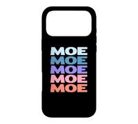Funny Modern Repeated Text Design Moe Coque pour iPhone 17 Pro Max