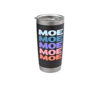 Funny Modern Repeated Text Design Moe Gobelet isotherme en acier inoxydable double paroi