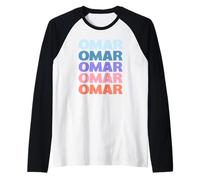 Funny Modern Repeated Text Design Omar Manche Raglan