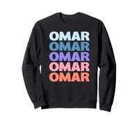 Funny Modern Repeated Text Design Omar Sweatshirt