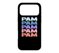 Funny Modern Repeated Text Design Pam Coque pour iPhone 17 Pro Max
