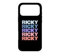 Funny Modern Repeated Text Design Ricky Coque pour iPhone 17 Pro Max