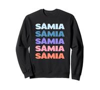 Funny Modern Repeated Text Design Sâmia Sweatshirt
