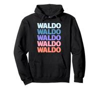 Funny Modern Repeated Text Design Waldo Sweat à Capuche