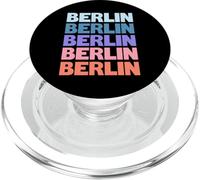 Funny Modern Repetitive Text Design Berlin Germany PopSockets PopGrip pour MagSafe
