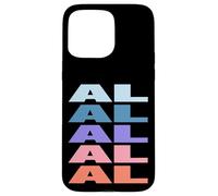 Funny Modern Repetitive Text Design First Name Al Coque pour iPhone 15 Pro Max