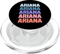 Funny Modern Repetitive Text Design First Name Ariana PopSockets PopGrip pour MagSafe
