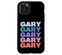 Funny Modern Repetitive Text Design First Name Gary Coque pour iPhone 11 Pro