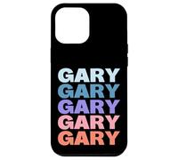 Funny Modern Repetitive Text Design First Name Gary Coque pour iPhone 12 Pro Max