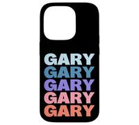 Funny Modern Repetitive Text Design First Name Gary Coque pour iPhone 14 Pro