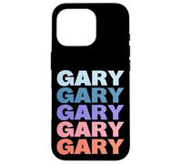Funny Modern Repetitive Text Design First Name Gary Coque pour iPhone 16 Pro