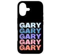 Funny Modern Repetitive Text Design First Name Gary Coque pour iPhone 17