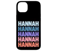 Funny Modern Repetitive Text Design First Name Hannah Coque pour iPhone 14 Plus