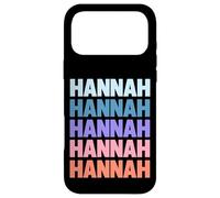 Funny Modern Repetitive Text Design First Name Hannah Coque pour iPhone 17 Pro Max