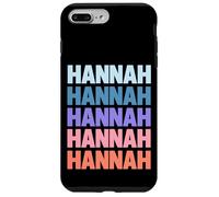 Funny Modern Repetitive Text Design First Name Hannah Coque pour iPhone 7 Plus/8 Plus