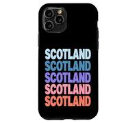 Funny Modern Repetitive Text Design Scotland Edinburgh Coque pour iPhone 11 Pro