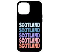 Funny Modern Repetitive Text Design Scotland Edinburgh Coque pour iPhone 12 Pro Max