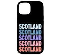 Funny Modern Repetitive Text Design Scotland Edinburgh Coque pour iPhone 15