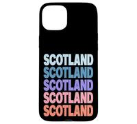 Funny Modern Repetitive Text Design Scotland Edinburgh Coque pour iPhone 15 Plus