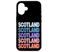 Funny Modern Repetitive Text Design Scotland Edinburgh Coque pour iPhone 16