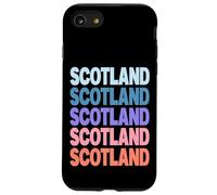Funny Modern Repetitive Text Design Scotland Edinburgh Coque pour iPhone SE (2020) / 7/8