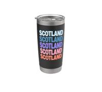 Funny Modern Repetitive Text Design Scotland Edinburgh Gobelet isotherme en acier inoxydable double paroi