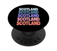 Funny Modern Repetitive Text Design Scotland Edinburgh PopSockets PopGrip Adhésif