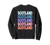 Funny Modern Repetitive Text Design Scotland Edinburgh Sweatshirt