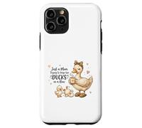 Funny Mom Just a Mom Trying to Keep Her Ducks Humor Coque pour iPhone 11 Pro