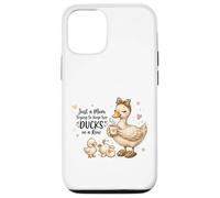 Funny Mom Just a Mom Trying to Keep Her Ducks Humor Coque pour iPhone 12/12 Pro