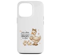 Funny Mom Just a Mom Trying to Keep Her Ducks Humor Coque pour iPhone 13 Pro