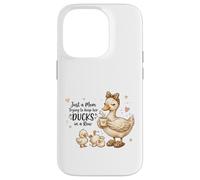 Funny Mom Just a Mom Trying to Keep Her Ducks Humor Coque pour iPhone 14 Pro