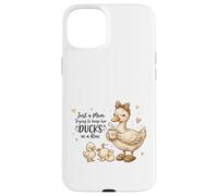 Funny Mom Just a Mom Trying to Keep Her Ducks Humor Coque pour iPhone 15 Plus