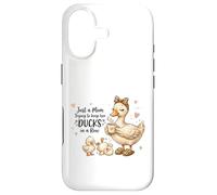 Funny Mom Just a Mom Trying to Keep Her Ducks Humor Coque pour iPhone 17