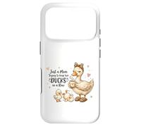 Funny Mom Just a Mom Trying to Keep Her Ducks Humor Coque pour iPhone 17 Pro