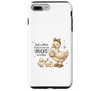 Funny Mom Just a Mom Trying to Keep Her Ducks Humor Coque pour iPhone 7 Plus/8 Plus