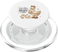 Funny Mom Just a Mom Trying to Keep Her Ducks Humor PopSockets PopGrip pour MagSafe