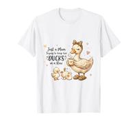 Funny Mom Just a Mom Trying to Keep Her Ducks Humor T-Shirt