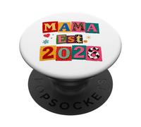 Funny Mom Mama Est.2026 Rançon Note Motif Fête des Mères PopSockets PopGrip Adhésif